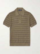 Frescobol Carioca - Vidal Open-Knit Cotton Polo Shirt - Green