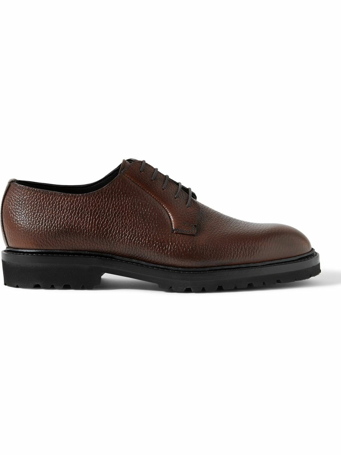 Photo: George Cleverley - Archie Full-Grain Leather Derby Shoes - Brown