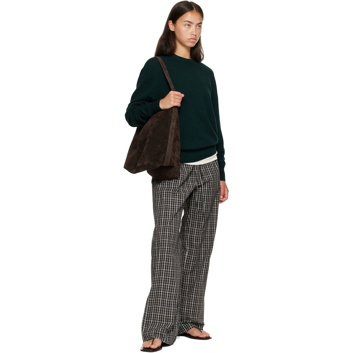 TOTEME Brown Belted Suede Tote