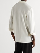 UMIT BENAN B - Camp-Collar Virgin Wool Half-Placket Shirt - Neutrals