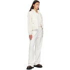 Moncler White Logo Cotton Blend Sweatpants