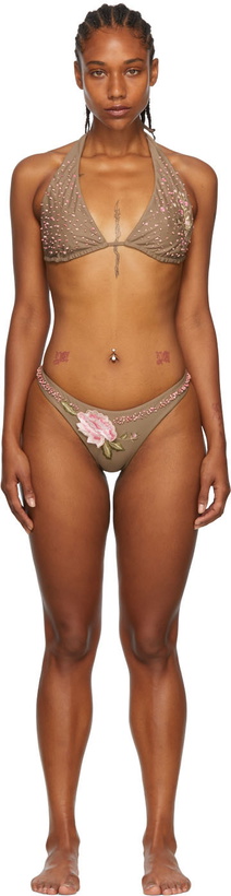 Photo: Blumarine Brown Nylon Bikini
