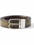 Berluti - 3.5cm Scritto Venezia Leather Belt - Brown