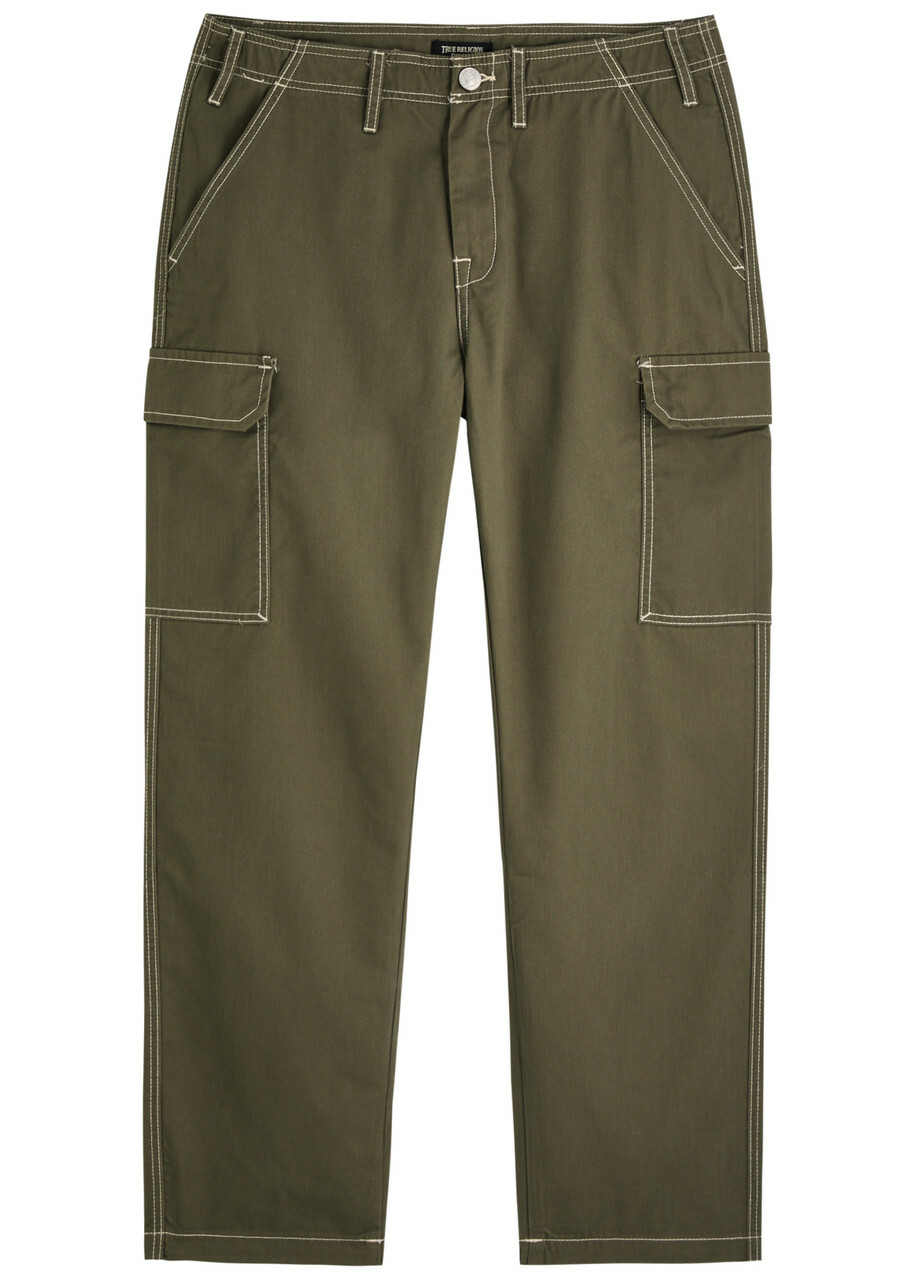 True Religion Straight-leg Twill Cargo Trousers Khaki