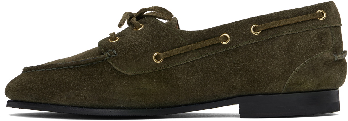 Bally Khaki Plume Boat Shoes