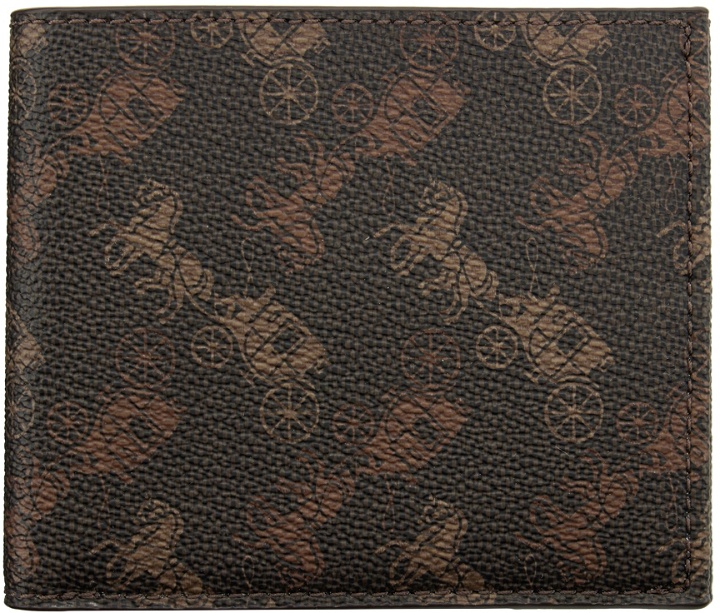 Photo: Coach 1941 Brown Horse & Carriage Double Billfold Wallet