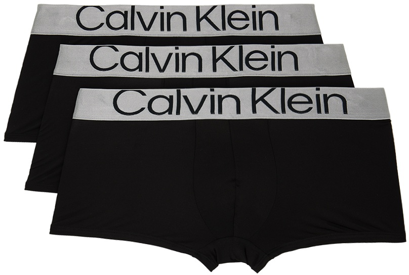 Photo: Calvin Klein Underwear Three-Pack Black Reconsidered Steel Boxers