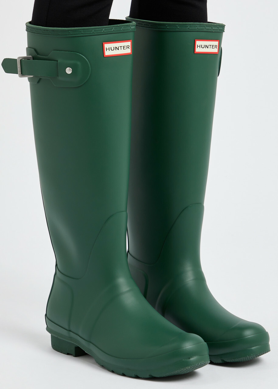 Hunter Original Tall Rubber Wellington Boots Green
