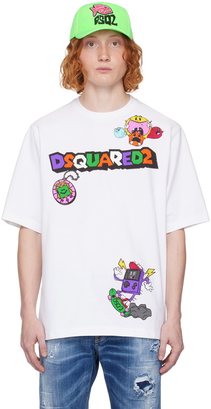 Photo: Dsquared2 White Skater T-Shirt