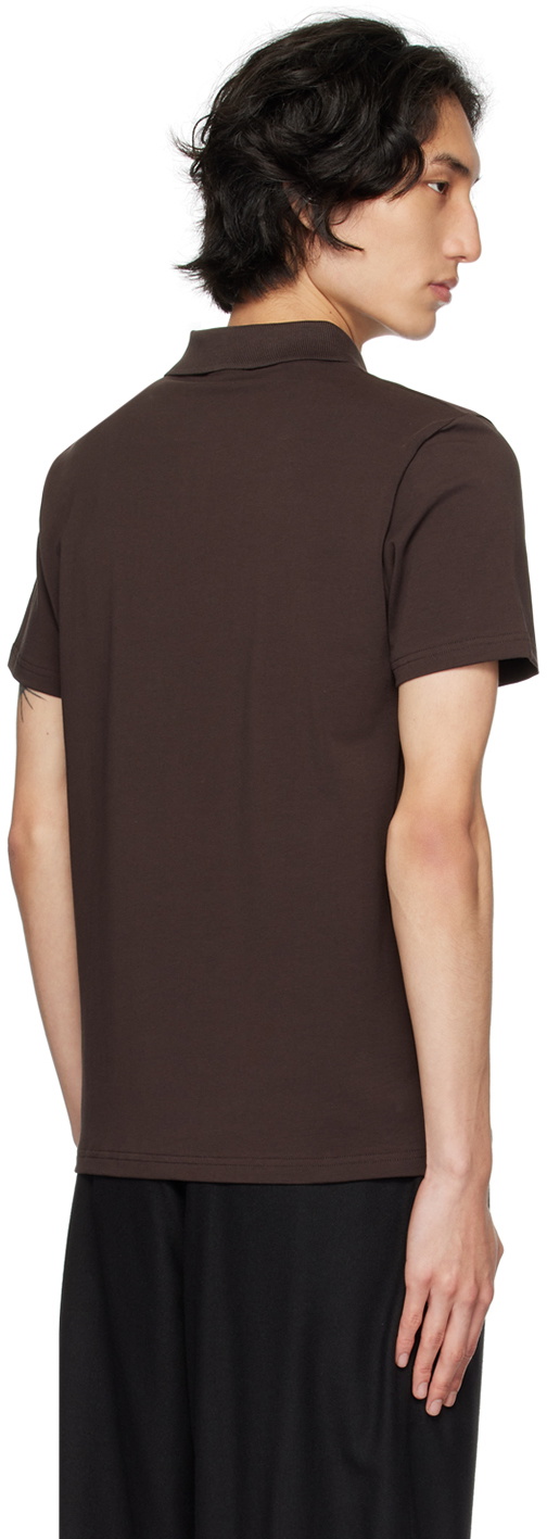 Filippa K Brown Open Placket Polo
