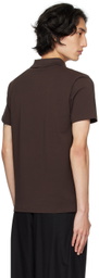 Filippa K Brown Open Placket Polo