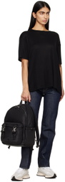 AMI Paris Black Ami De Cœur Backpack
