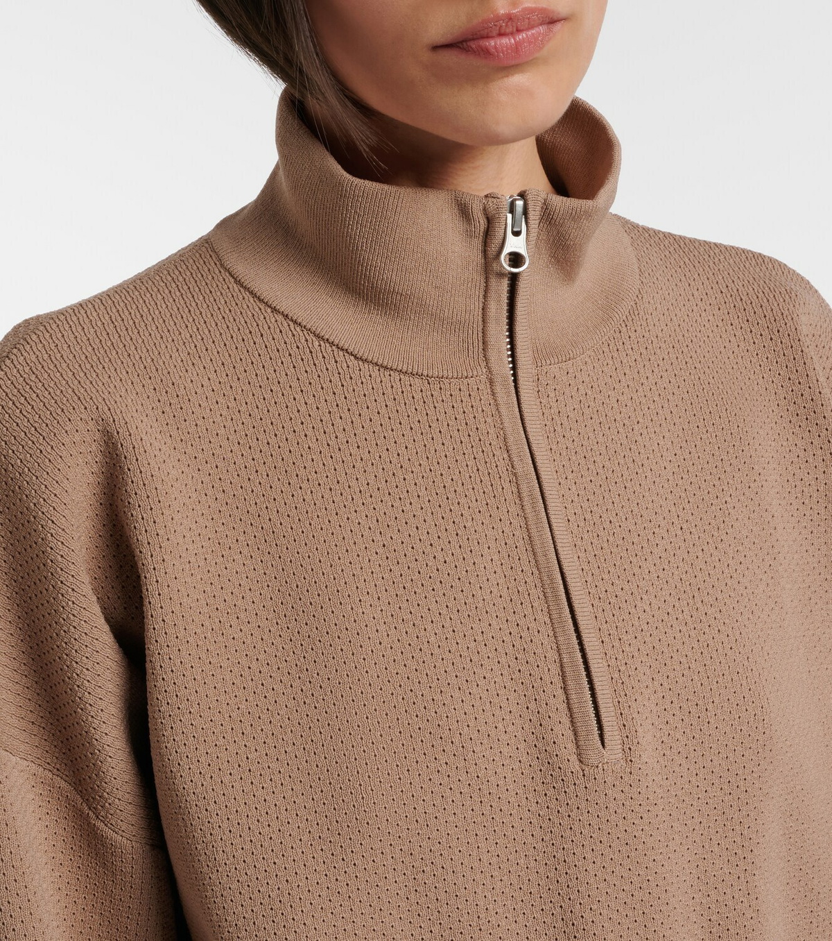 The Upside Veneto Carter knitted half-zip sweater