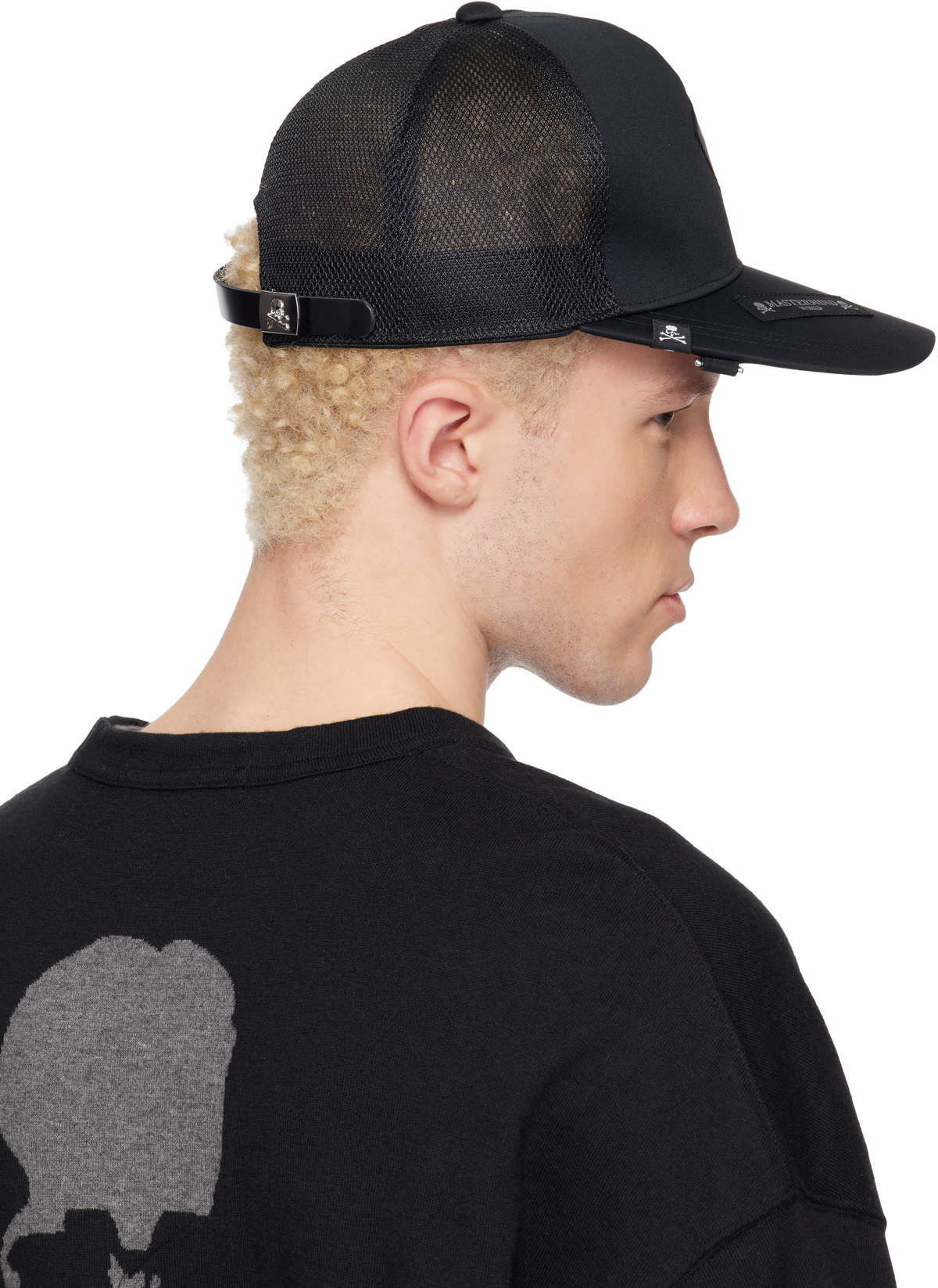 MASTERMIND WORLD Black MW Tagged Cap