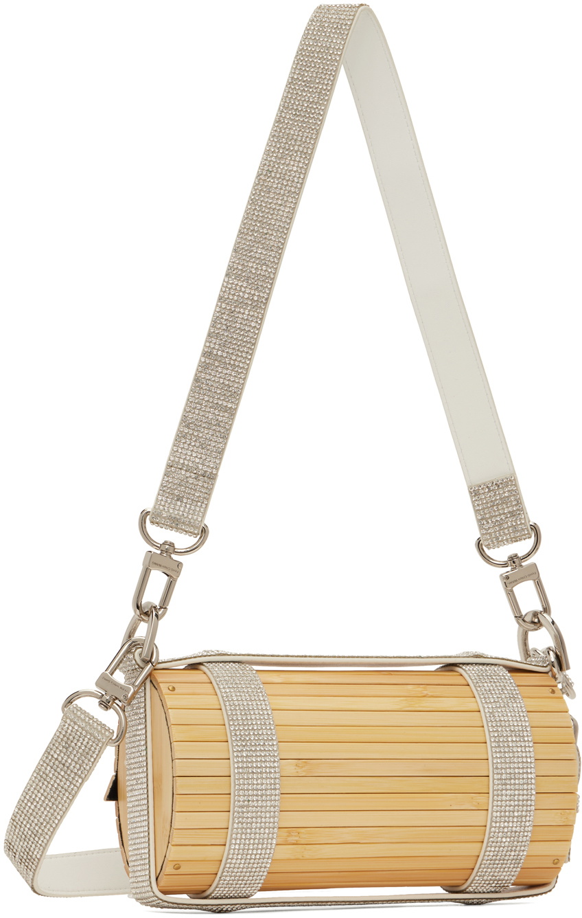 Feng Chen Wang Beige & Silver Big Bamboo Bag