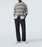 Orlebar Brown Kirk striped crochet cotton hoodie