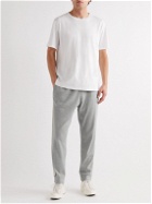 Oliver Spencer Loungewear - Slim-Fit Striped Cotton-Jersey Sweatpants - Gray