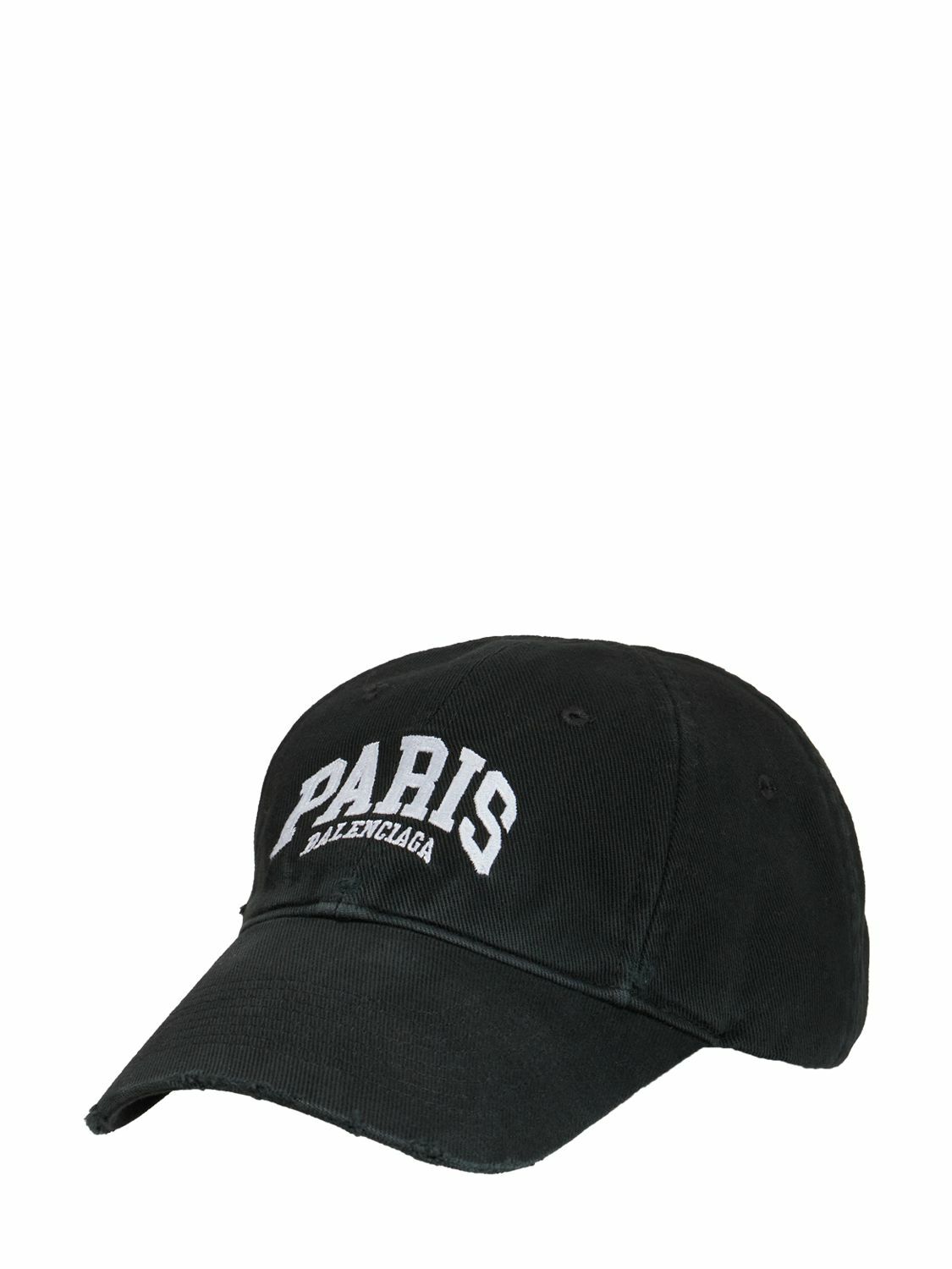 バレンシアガ　HAT PARIS CITY CAP ダメージ加工デザイン BALENCIAGA - Paris City Cotton Cap Balenciaga
