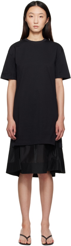 Photo: 3.1 Phillip Lim Black Oversized T-shirt Combo Midi Dress