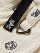 Billionaire Boys Club - Belted Logo-Embroidered Cotton-Corduroy Trousers - Neutrals
