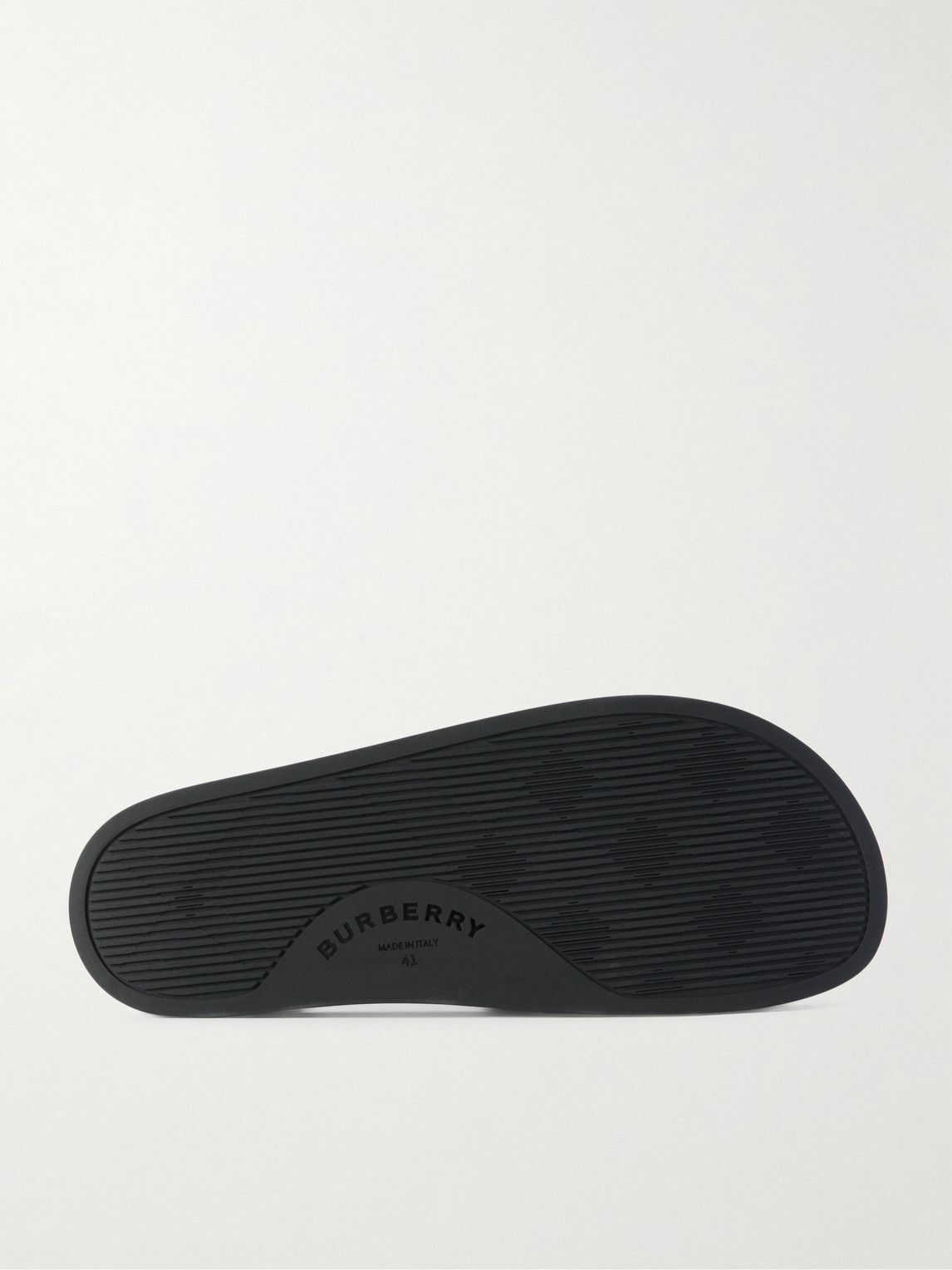 Burberry - Checked Canvas Slides - Blue