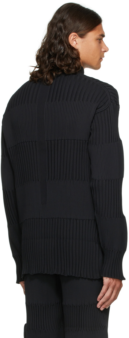 CFCL Black Fluted Cardigan CFCL