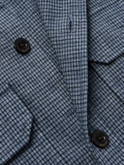 Boglioli - David Checked Cotton-Blend Overshirt - Blue
