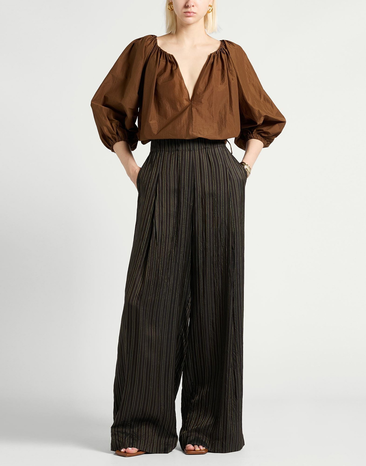 Dries Van Noten Womens Pants Dark in Brown