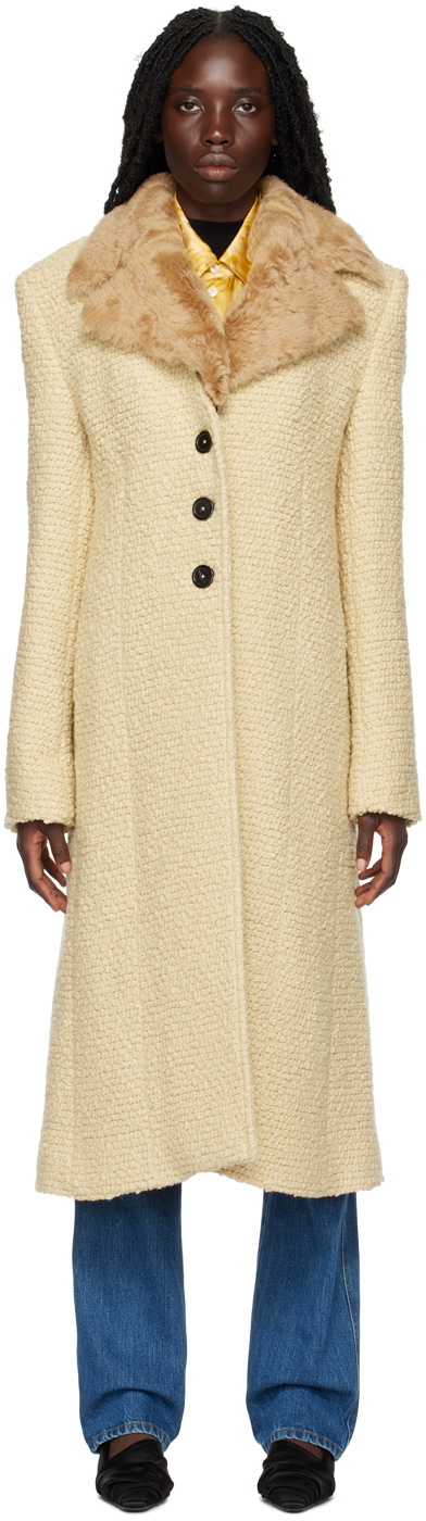 Kwaidan Editions Beige Notched Lapel Coat