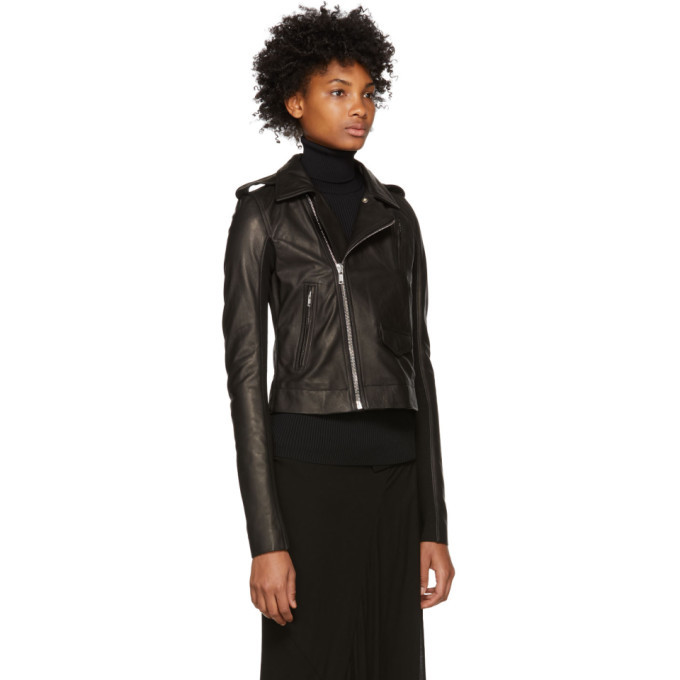 Rick Owens Black Leather Stooges Jacket Rick Owens