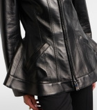 McQueen Peplum leather jacket