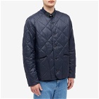 Barbour Men's Liddesdale Cardigan Quilt Jacket in Navy/Forest Mist