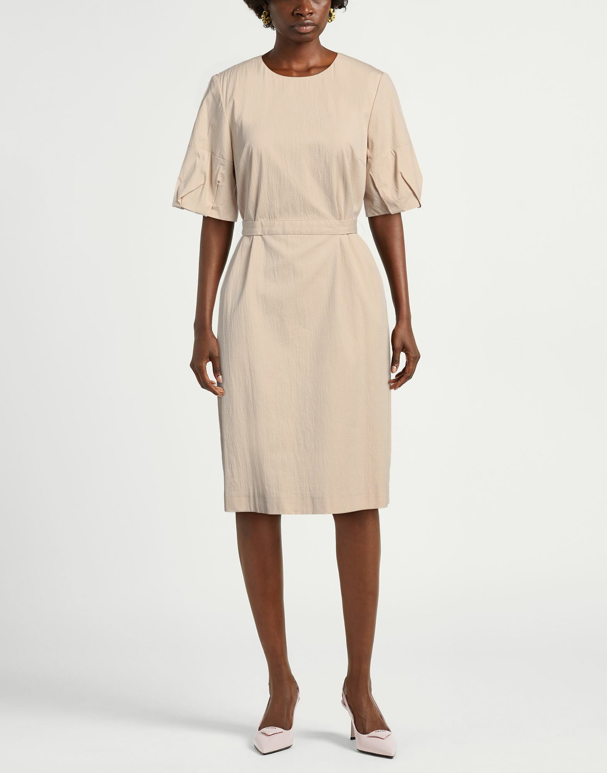 Peserico Womens Midi dress in Beige
