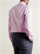 Canali - Slim-Fit Cutaway-Collar Cotton-Jacquard Shirt - Pink