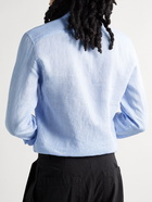 Frescobol Carioca - Jorge Grandad-Collar Linen Shirt - Blue