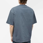 Balenciaga Men's Corporate Logo T-Shirt in Washed Blue/Black