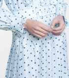 Rodarte - Polka-dot high-rise silk midi skirt