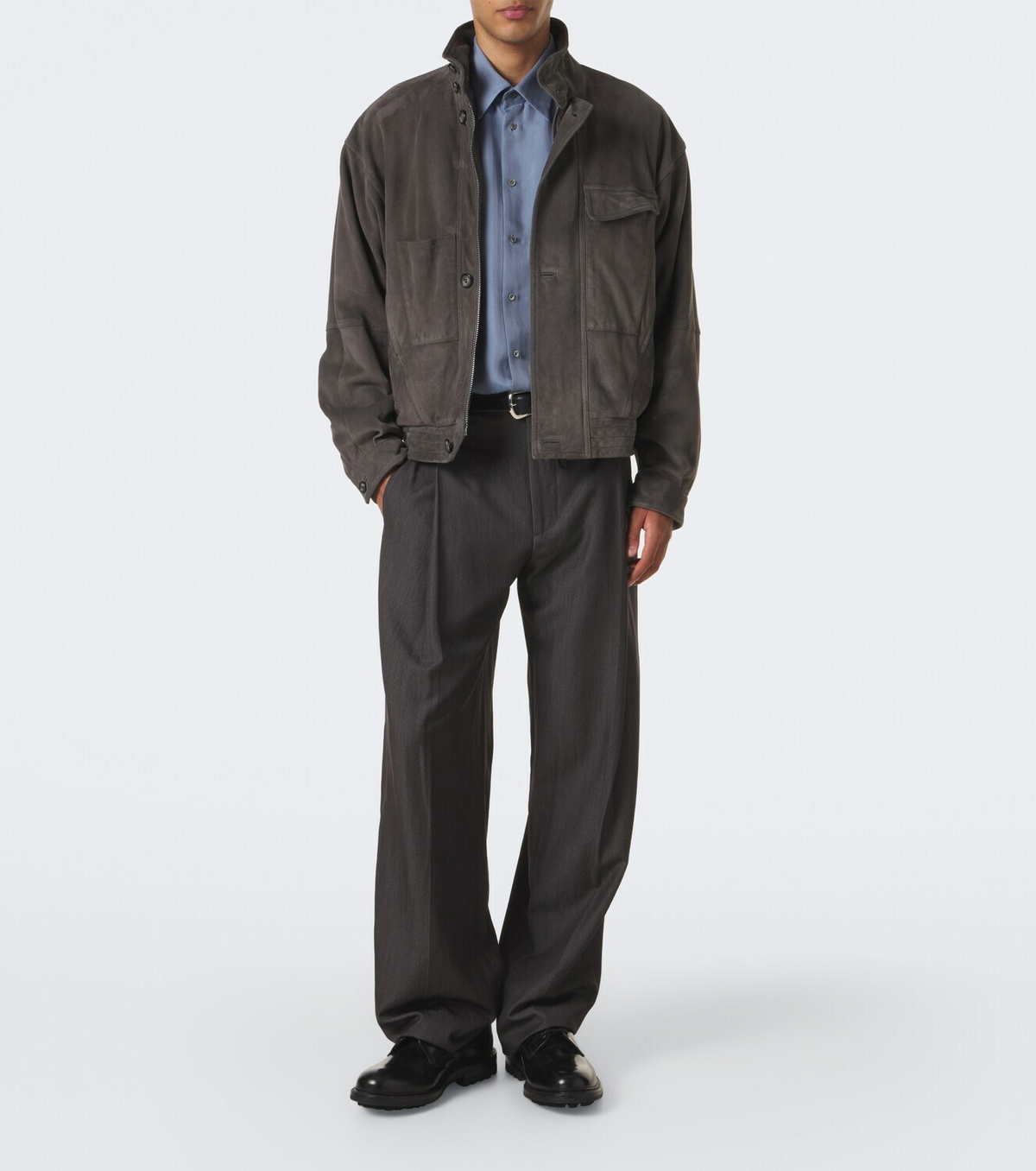 Giorgio Armani Chevron silk jacquard shirt