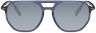 ZEGNA Blue Aviator Sunglasses