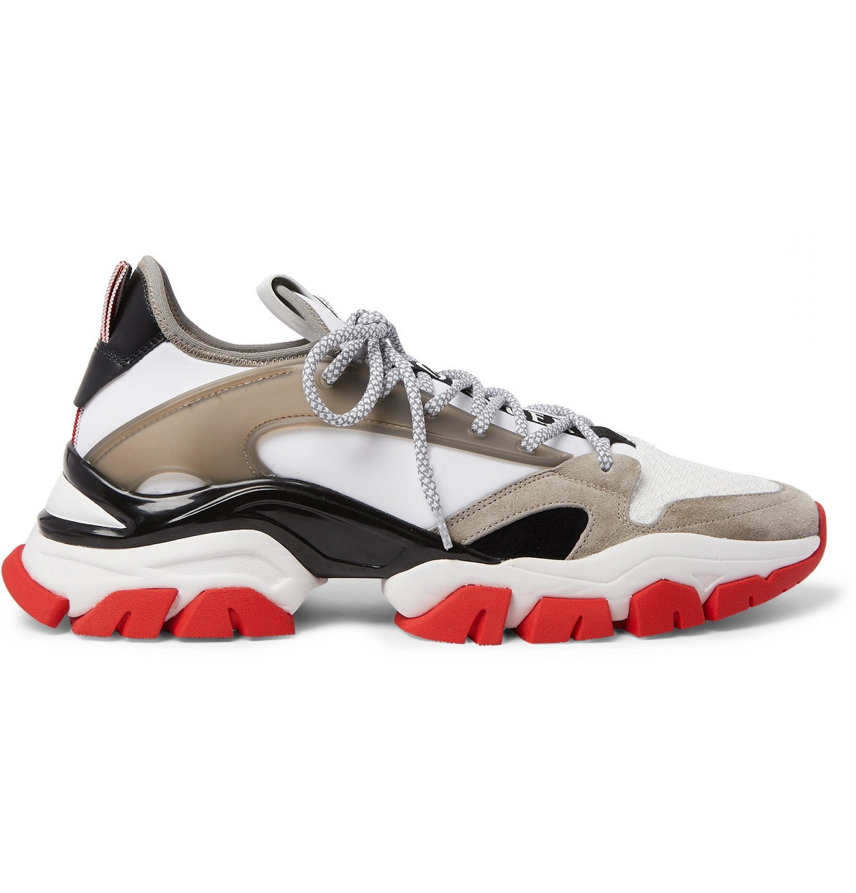 Moncler - Trevor Suede, Mesh and Neoprene Sneakers - Neutrals Moncler