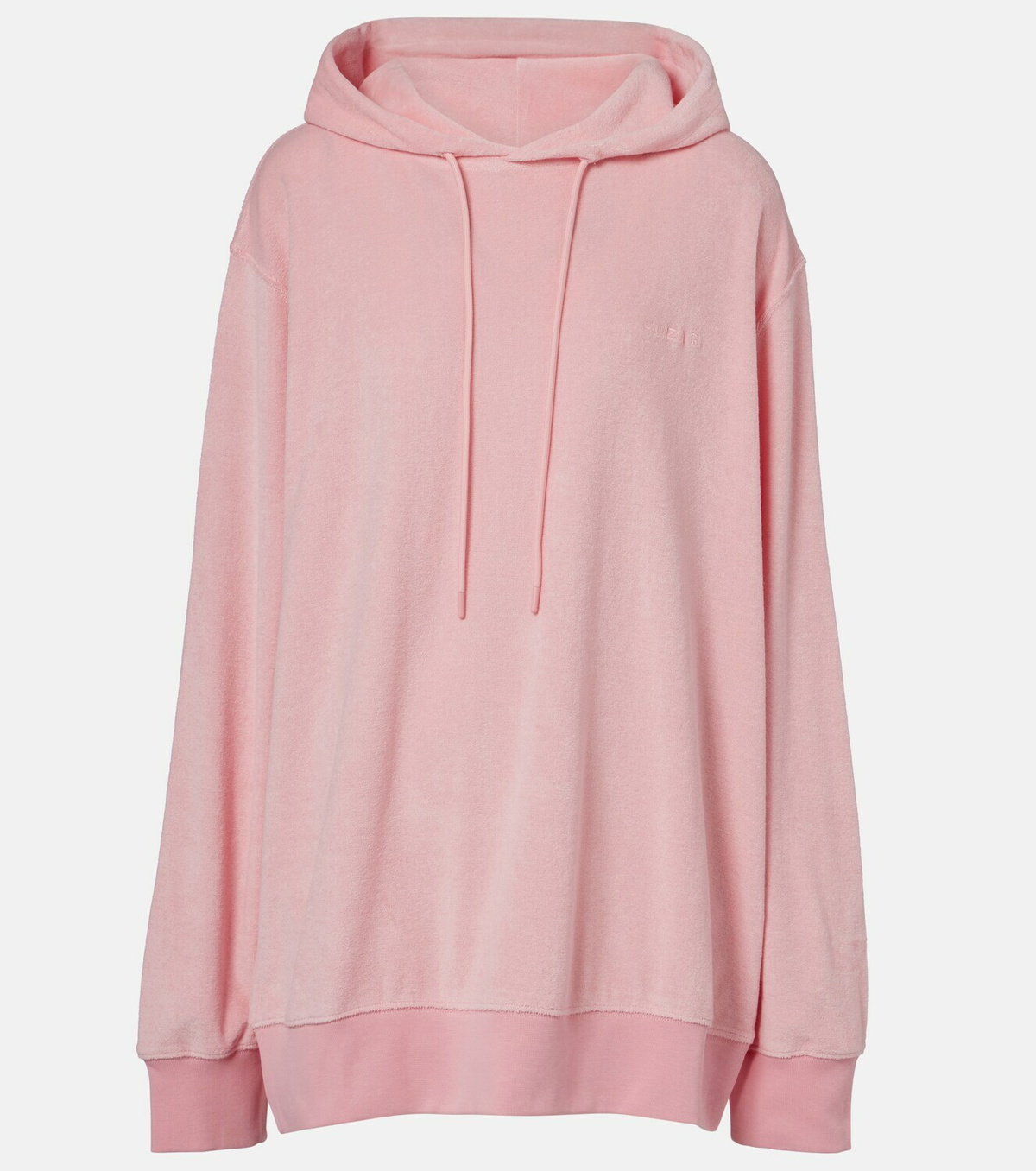 Hunza G Logo cotton terry hoodie