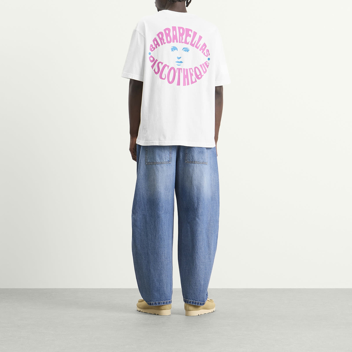 ACMH by Magic Castles Men's x Love International Barbarella's T-Shirt in White/Pink
