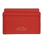 Smythson Red Panama Card Holder