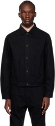 AURALEE Black Spread Collar Denim Jacket