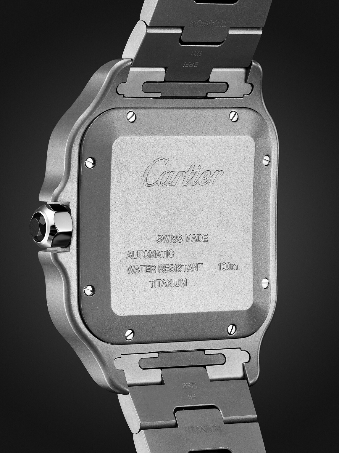 Cartier - Santos de Cartier Large Automatic 47.5mm Titanium and Alligator Watch, Ref. No. CRWSSA0089