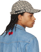 Ferragamo Gray & Beige Gancini Cap