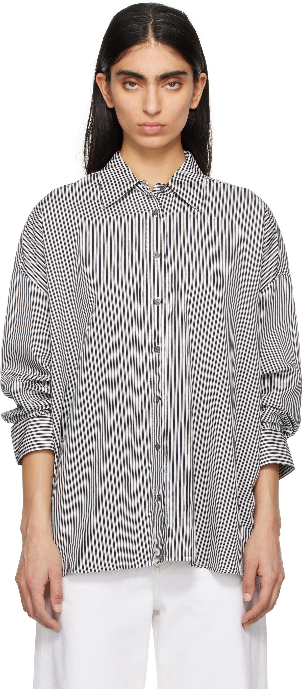AGOLDE Black & White Roux Shirt