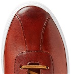 Grenson - Hand-Painted Leather Sneakers - Tan