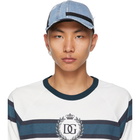 Dolce and Gabbana Blue and Black Denim Baseball Cap