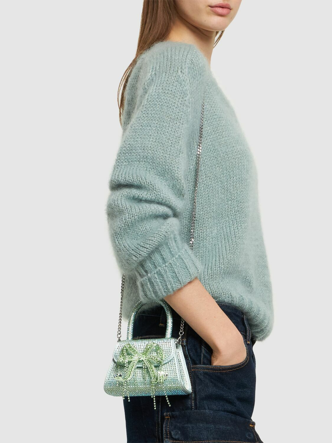 【送料&関税込】self-portrait Crystal Micro Bag Hand Bag In Black Crystal Micro Bag – self-portrait